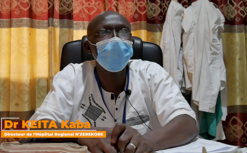 Dr Kaba Keïta Directeur Général de l’Hôpital Régional de N’Zérékoré, s’engage pour la continuité des services de santé maternelle