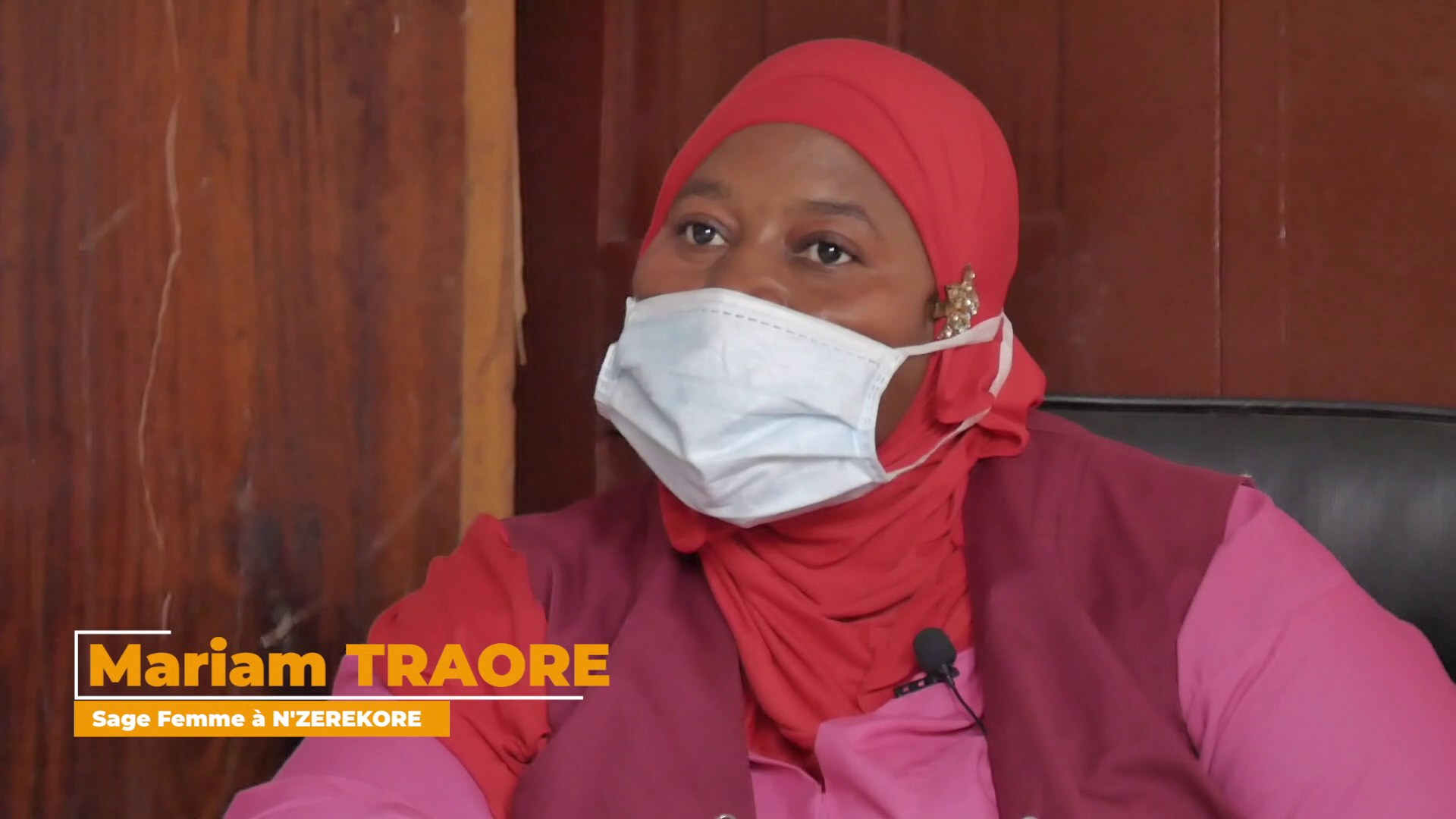 Mariam Traoré sage-femme à l’Hôpital Régionale de N’Zérékoré s’engage pour la continuité des services de santé maternelle